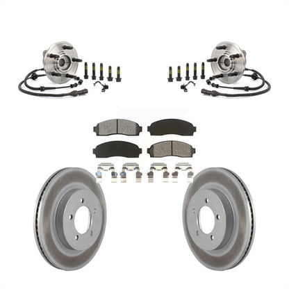 Hub Bearing Coat Brake Rotor Pad Front Kit For Ford Explorer Mercury Mountaineer
