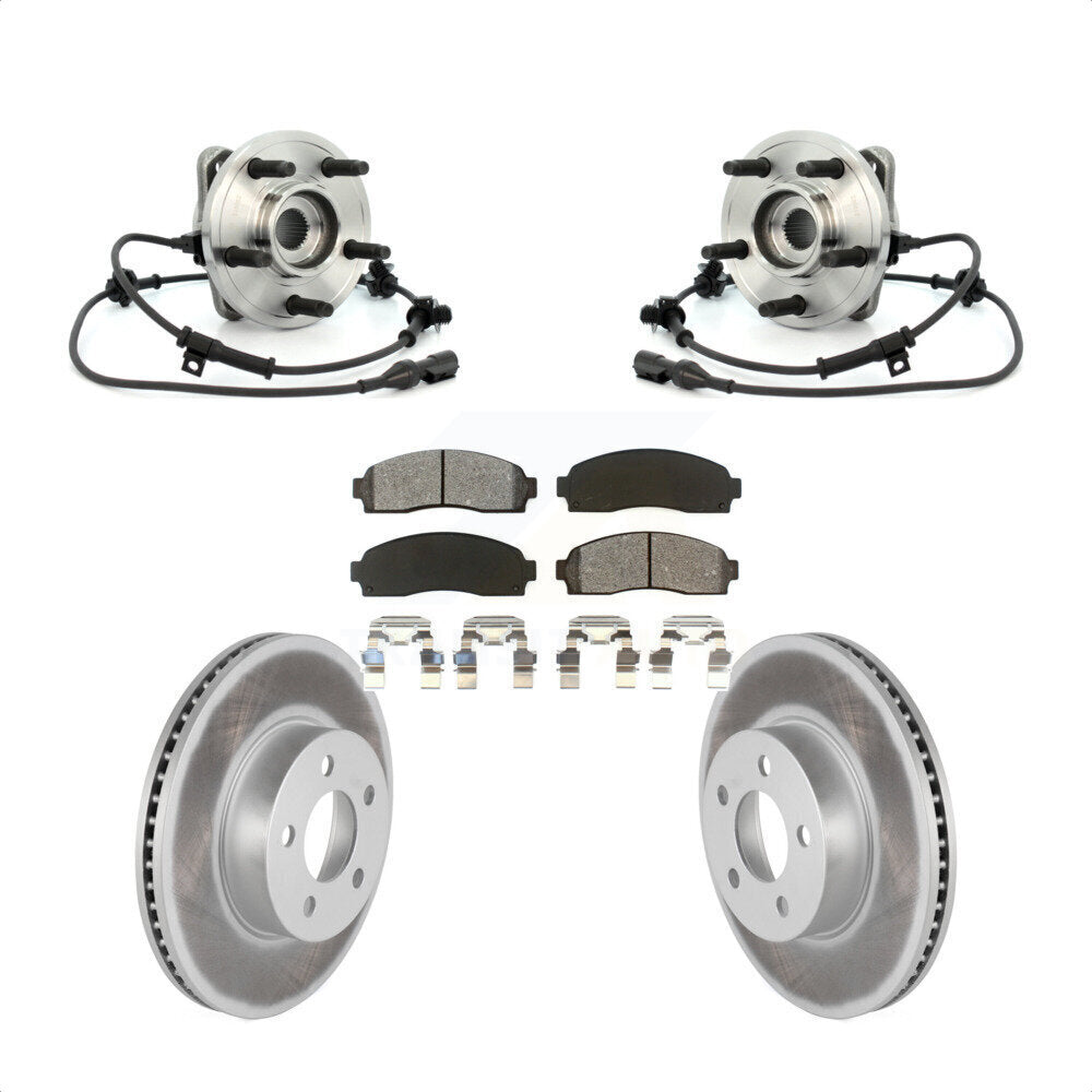 Hub Bearing Coated Brake Rotor Pad Front Kit For Ford Ranger Explorer Sport Trac