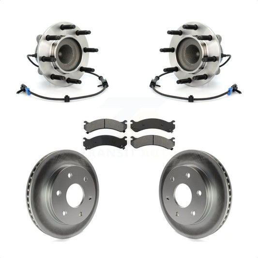 Hub Bearing Coat Brake Rotor Pad Front Kit For Chevrolet Express 2500 GMC Savana