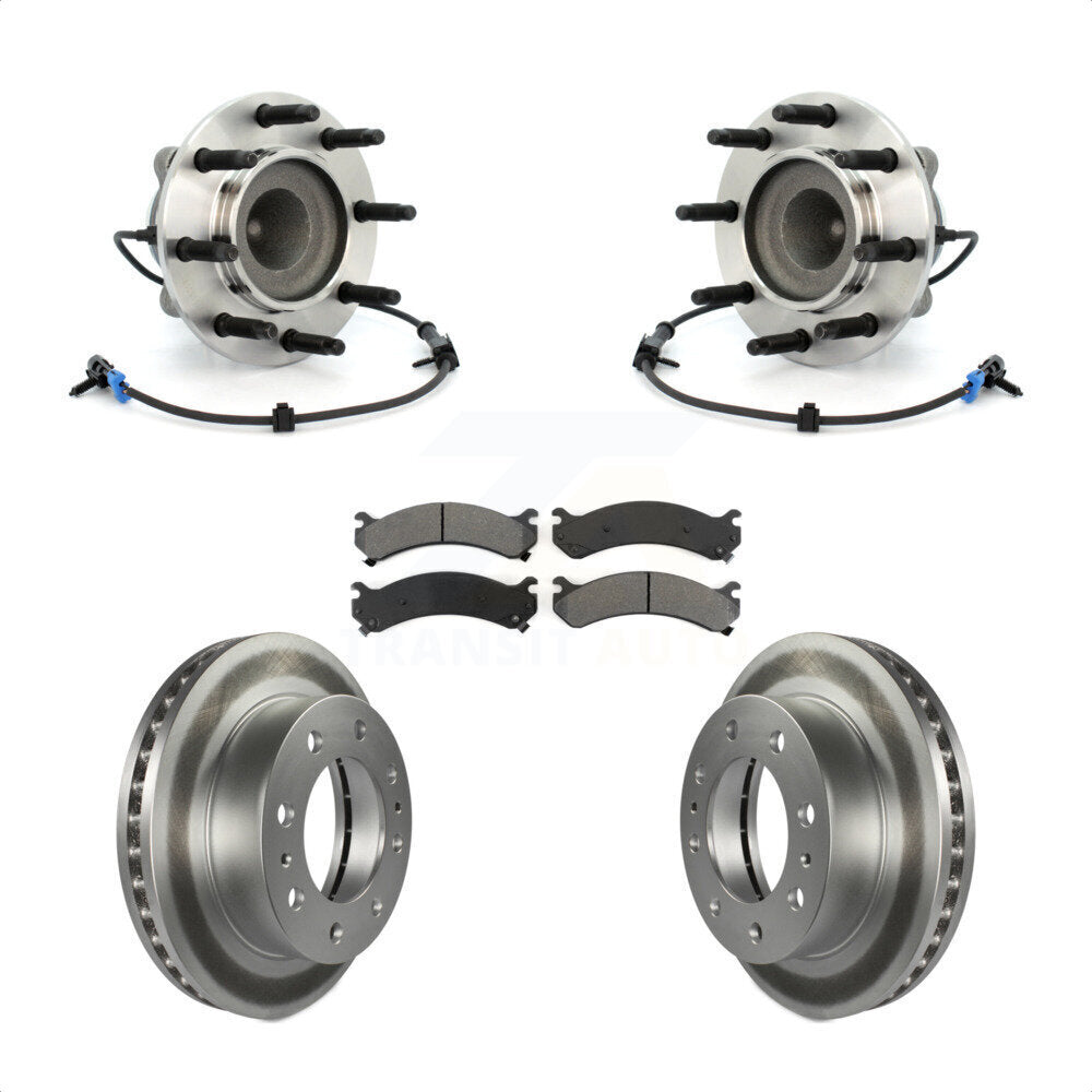 Hub Bearing Coat Brake Rotor Pad Front Kit For Chevrolet GMC Express 2500 Savana