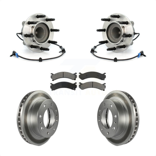 Hub Bearing Coat Brake Rotor Pad Front Kit For Chevrolet GMC Express 2500 Savana