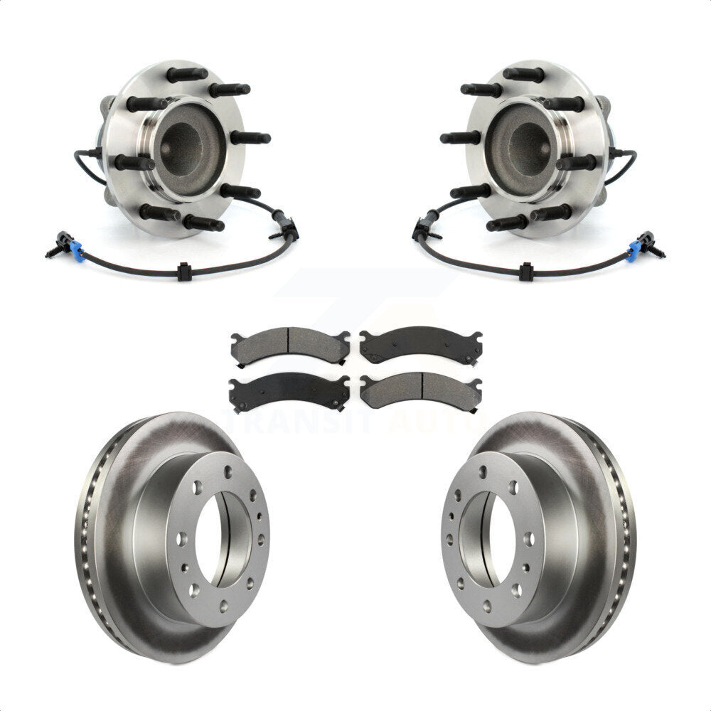 Hub Bearing Coat Brake Rotor Pad Front Kit For Chevrolet Express 4500 GMC Savana