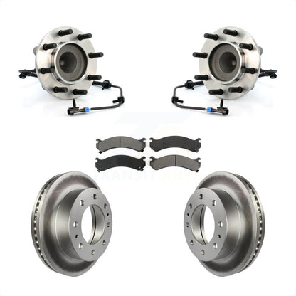 Hub Bearing Coat Brake Rotor Pad Front Kit For Chevrolet Express 3500 GMC Savana