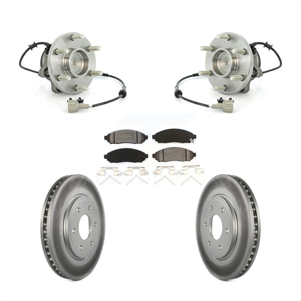 Hub Bearing Coated Brake Rotor Pads Front Kit For Nissan Frontier Suzuki Equator
