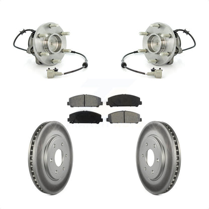 Hub Bearing Assembly Coated Disc Brake Rotor & Pads Front Kit For Suzuki Equator