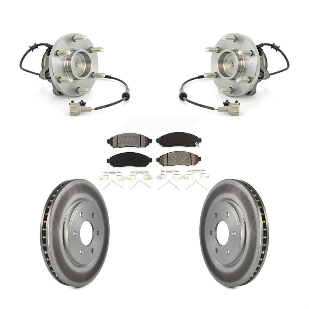 Hub Bearing Coat Brake Rotor Pad Front Kit For Nissan Frontier Pathfinder Xterra