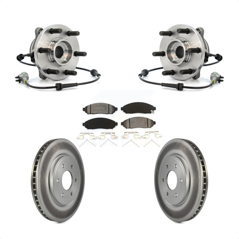 Hub Bearing Coat Brake Rotor Pad Front Kit For Nissan Frontier Pathfinder Xterra