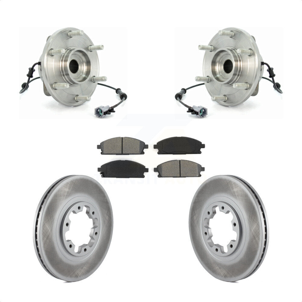 Hub Bearing Coated Brake Rotor Pad Front Kit For 2004 Nissan Pathfinder To 07 04