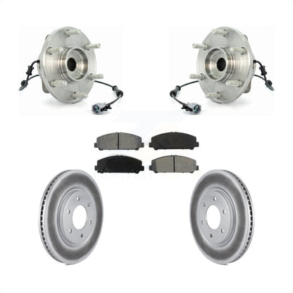 Hub Bearing Coated Brake Rotor & Pad Front Kit For 2007 INFINITI QX56 From 04 07