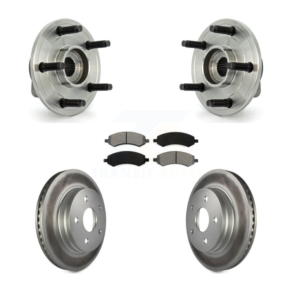 Hub Bearing Coat Brake Rotor Pads Front Kit For Dodge Ram 1500 With 5 Lug Wheels