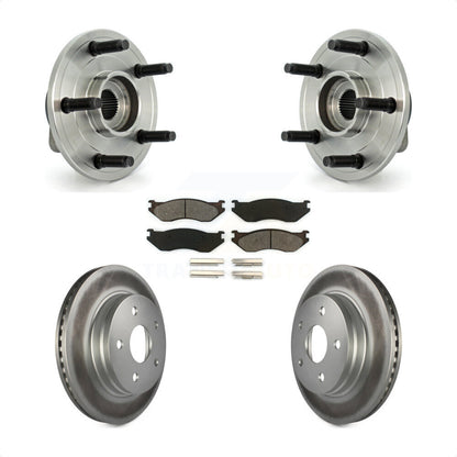 Hub Bearing Coat Brake Rotor Pads Front Kit For Dodge Ram 1500 With 5 Lug Wheels