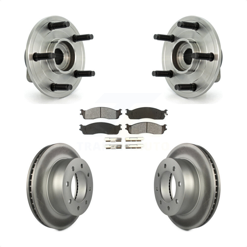 Hub Bearing Coat Brake Rotor Pads Front Kit For Dodge Ram 1500 With 5 Lug Wheels