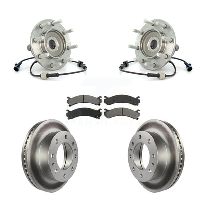 Hub Bearing Coat Brake Rotor Pad Front Kit For Chevrolet GMC Sierra 3500 Classic