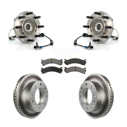 Hub Bearing Coat Brake Rotor Pad Front Kit For GMC Sierra 3500 Chevrolet Classic