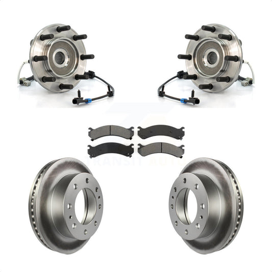 Hub Bearing Coat Brake Rotor Pad Front Kit For GMC Sierra 3500 Chevrolet Classic