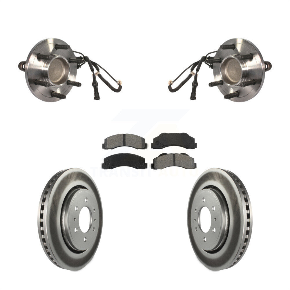 Hub Bearing Coat Brake Rotor Pad Front Kit For Ford Expedition Lincoln Navigator