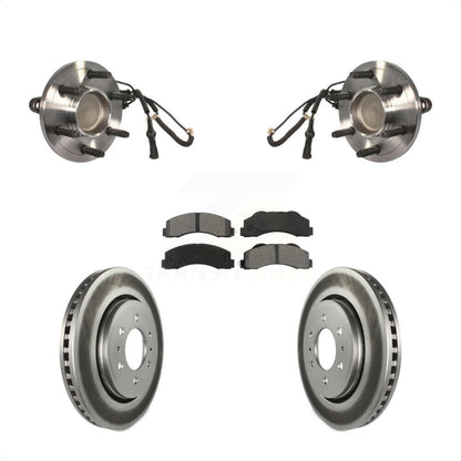 Hub Bearing Coat Brake Rotor Pad Front Kit For Ford Expedition Lincoln Navigator