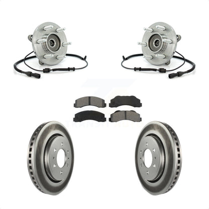 Hub Bearing Coat Brake Rotor Pad Front Kit For Ford Expedition Lincoln Navigator