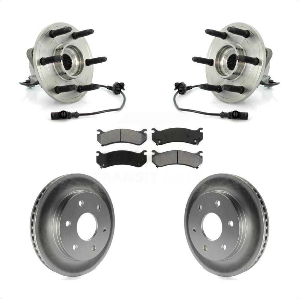 Hub Bearing Assembly Coat Brake Rotor Pad Front Kit For Chevrolet Silverado 1500