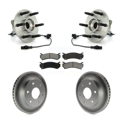 Hub Bearing Assembly Coat Brake Rotor Pad Front Kit For Chevrolet Silverado 1500