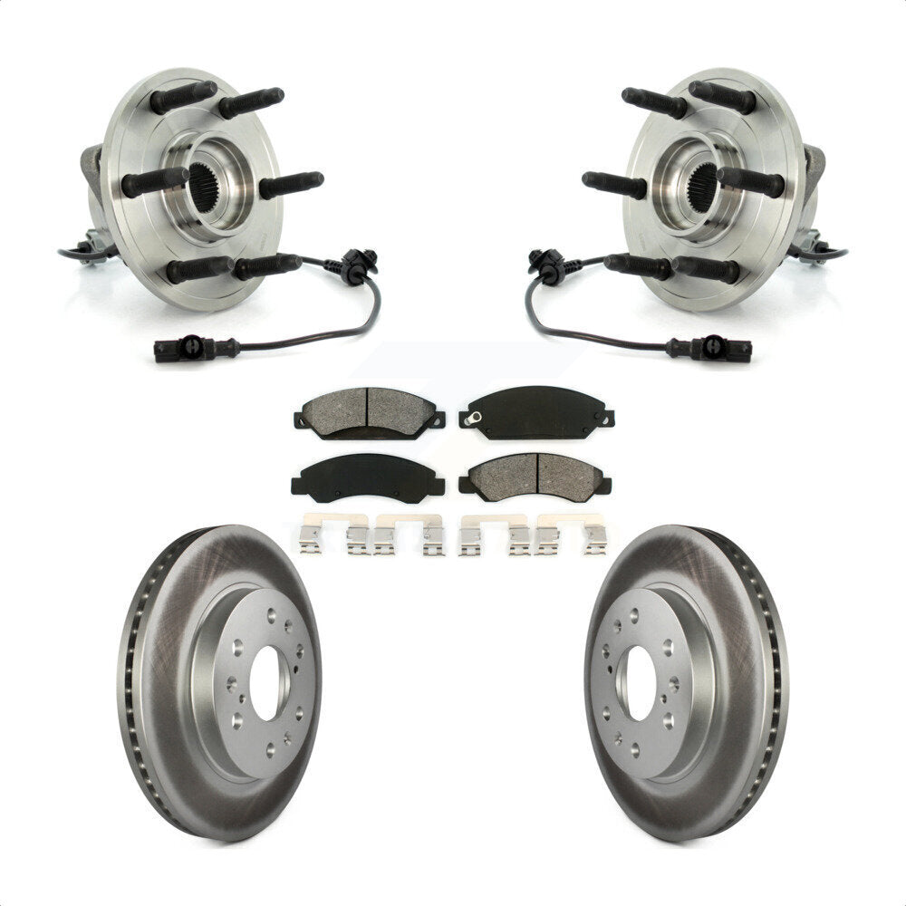 Hub Bearing Coat Brake Rotor Pads Front Kit For Chevrolet Avalanche Cadillac GMC