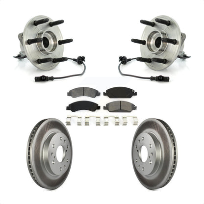 Hub Bearing Coated Brake Rotor Pad Front Kit For Chevrolet GMC Sierra 1500 Tahoe