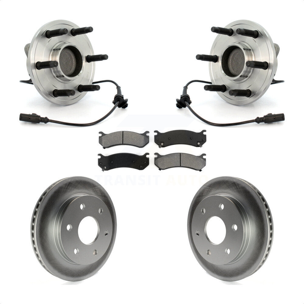 Hub Bearing Assembly Coat Brake Rotor Pad Front Kit For Chevrolet Silverado 1500