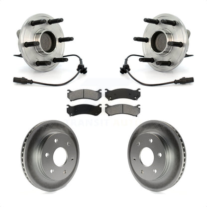 Hub Bearing Assembly Coat Brake Rotor Pad Front Kit For Chevrolet Silverado 1500