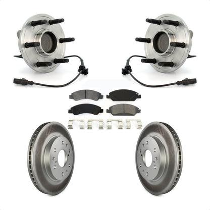 Hub Bearing Coated Brake Rotor Pad Front Kit For Chevrolet GMC Sierra 1500 Tahoe