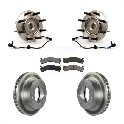 Hub Bearing Coat Brake Rotor Pad Front Kit For Chevrolet GMC Sierra 2500 HD 3500