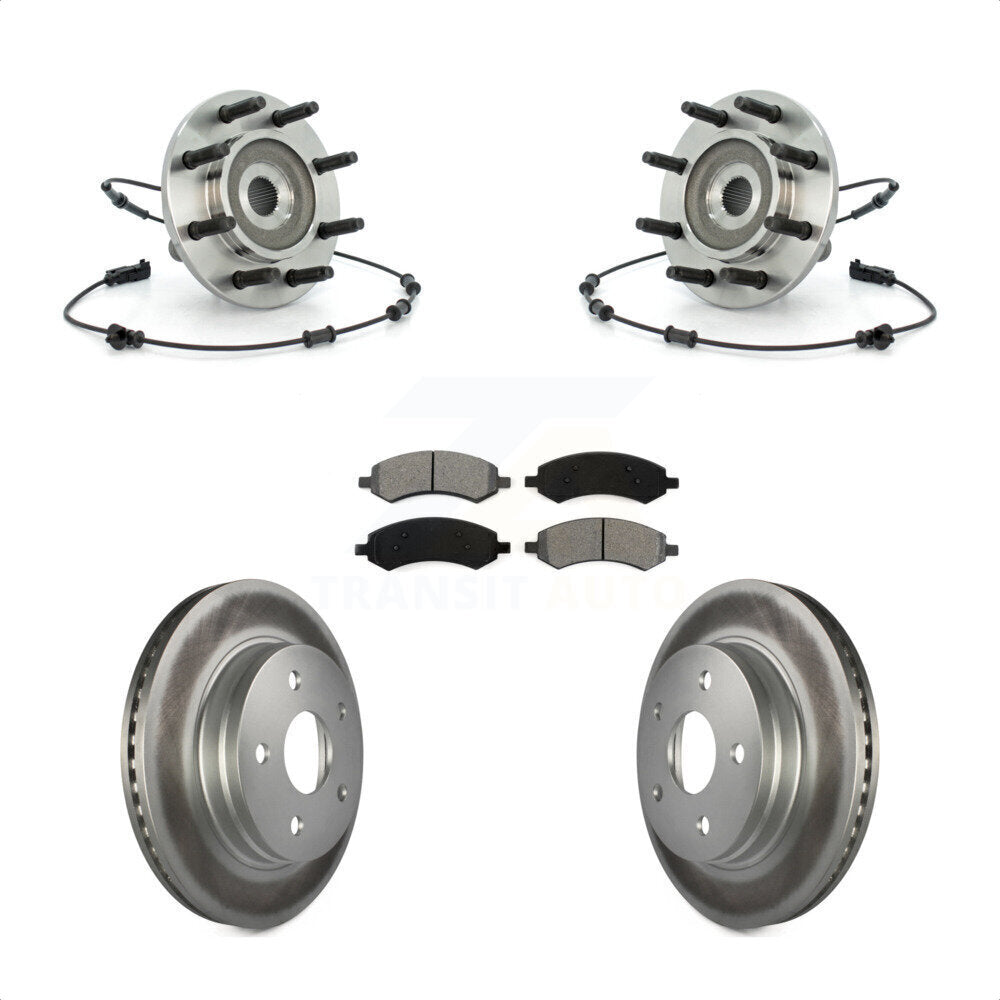 Hub Bearing Coat Brake Rotor Pads Front Kit For Dodge Ram 1500 With 8 Lug Wheels