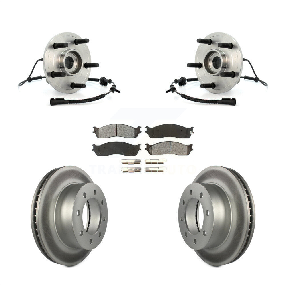 Hub Bearing Coat Brake Rotor Pads Front Kit For Dodge Ram 1500 With 5 Lug Wheels