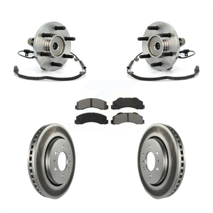 Hub Bearing Assembly Coated Disc Brake Rotors And Pads Front Kit For Ford F-150