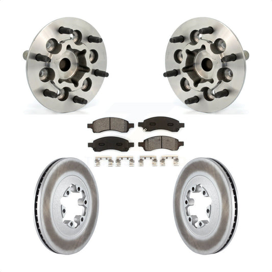 Hub Bearing Coated Brake Rotor & Pad Front Kit For Chevrolet Colorado GMC Canyon