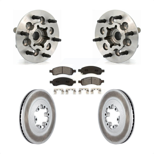Hub Bearing Coated Brake Rotor & Pad Front Kit For Chevrolet Colorado GMC Canyon