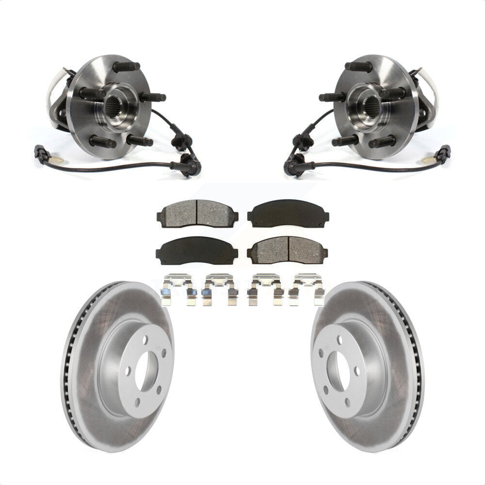 Hub Bearing Coated Brake Rotor And Pad Front Kit For Ford Ranger Mazda B4000 4WD