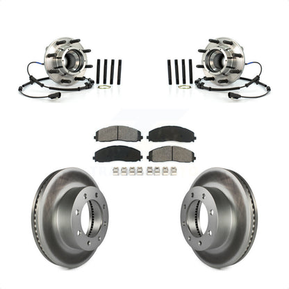 Hub Bearing Coated Brake Rotor Pad Front Kit For Ford F-250 Super Duty F-350 4WD