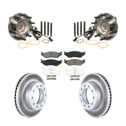 Hub Bearing Coat Brake Rotor Pad Front Kit For Ford F-450 Super Duty F-550 4 X 2