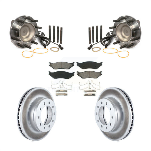 Hub Bearing Coat Brake Rotor Pad Front Kit For Ford F-450 Super Duty F-550 4 X 2