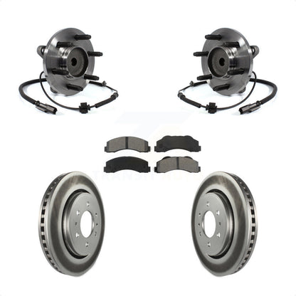 Hub Bearing Coat Brake Rotor Pad Front Kit For Ford F-150 Expedition Lincoln RWD
