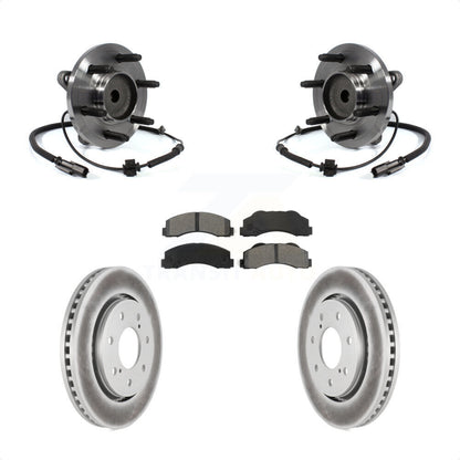 Hub Bearing Coat Brake Rotor Pads Front Kit For Ford F-150 RWD With 7 Lug Wheels