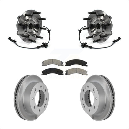 Hub Bearing Coat Brake Rotor Pad Front Kit For GMC Chevrolet Sierra 2500 HD 3500