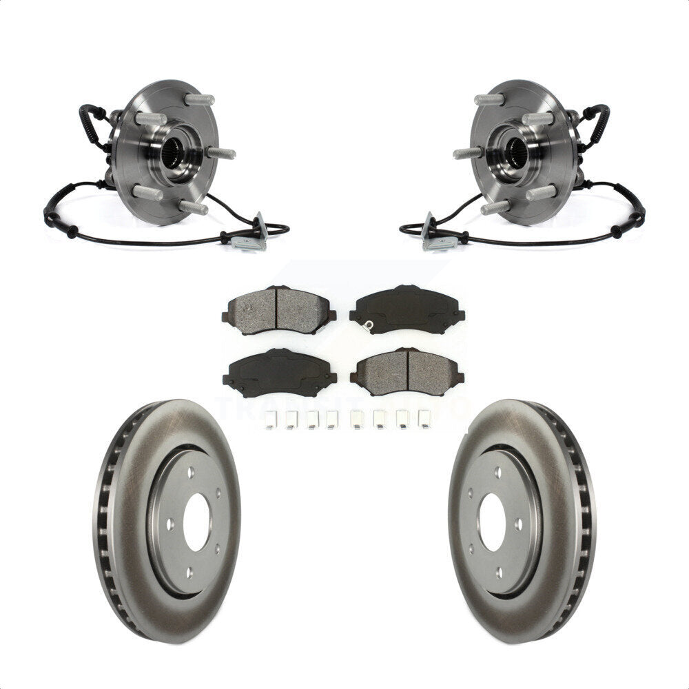 Hub Bearing Coat Brake Rotor Pad Front Kit For Dodge Grand Caravan Chrysler Town