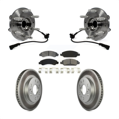 Hub Bearing Coated Brake Rotor Pad Front Kit For GMC Sierra 1500 Chevrolet Tahoe