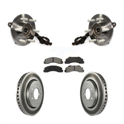 Hub Bearing Assembly Coated Disc Brake Rotors And Pads Front Kit For Ford F-150