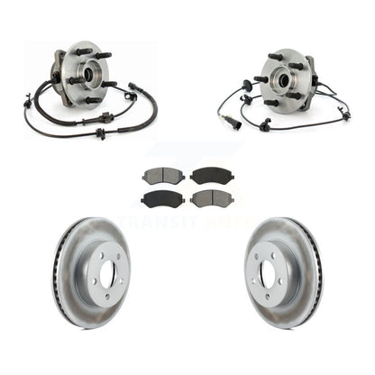 Hub Bearing Assembly Coated Disc Brake Rotor And Pads Front Kit For Jeep Liberty