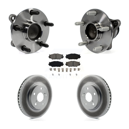 Hub Bearing Assembly Coated Disc Brake Rotor & Pad Front Kit For Lexus IS250 RWD