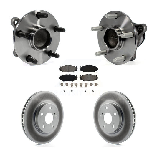 Hub Bearing Assembly Coated Disc Brake Rotor & Pad Front Kit For Lexus IS250 RWD