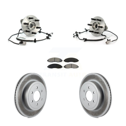 Hub Bearing Coat Brake Rotor Pad Front Kit For Dodge Dakota 4WD with 4-Wheel ABS