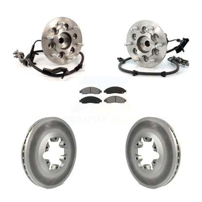 Hub Bearing Coated Brake Rotor & Pad Front Kit For Chevrolet Colorado GMC Canyon